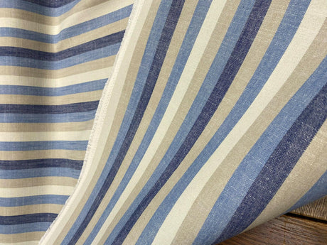 Ellen Degeneres Doheny Stripe Cotton Fabric - Indigo Horizontal Stripes, 54" Width (1 Yard)