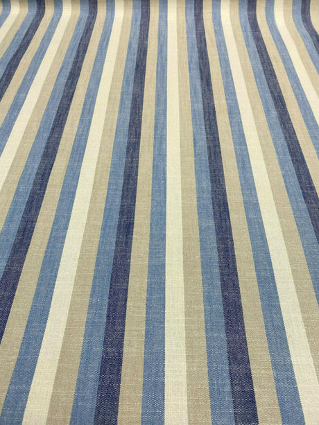 Ellen Degeneres Doheny Stripe Cotton Fabric - Indigo Horizontal Stripes, 54" Width (1 Yard)