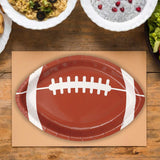 8 Count Football Shaped Dinner Plates for Sports Party Tailgate Game Day 9.5" x 6.5"