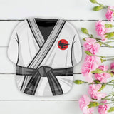 8 Count Karate Gi Shaped Paper Plates for Martial Arts Birthday or Promotion Party 10.75"