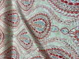 Coconut Row Bellini Linen Rayon Fabric - Multi Color Paisley, 54" Width (1 Yard)