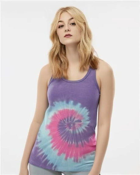Colortone® Tie Dye Ladies Racerback Tank Top - 3400