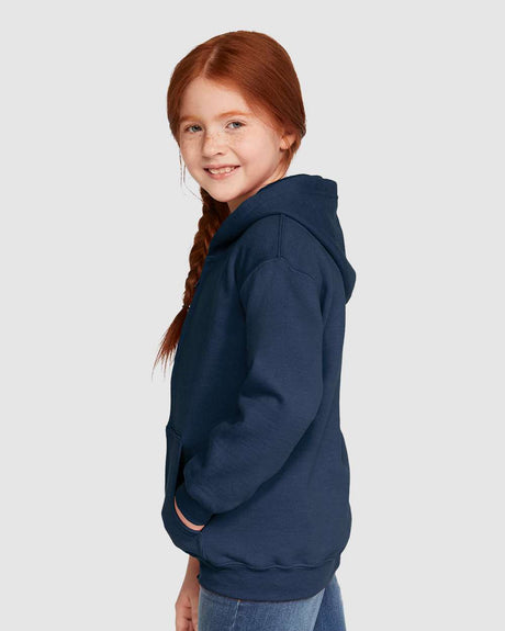 Gildan Youth Heavy Blend Full-Zip Hoodie - Warm Fleece Fit