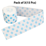 Polka Dot Blue Streamer Roll - 30 feet long by 2 inch wide | premium party streamer