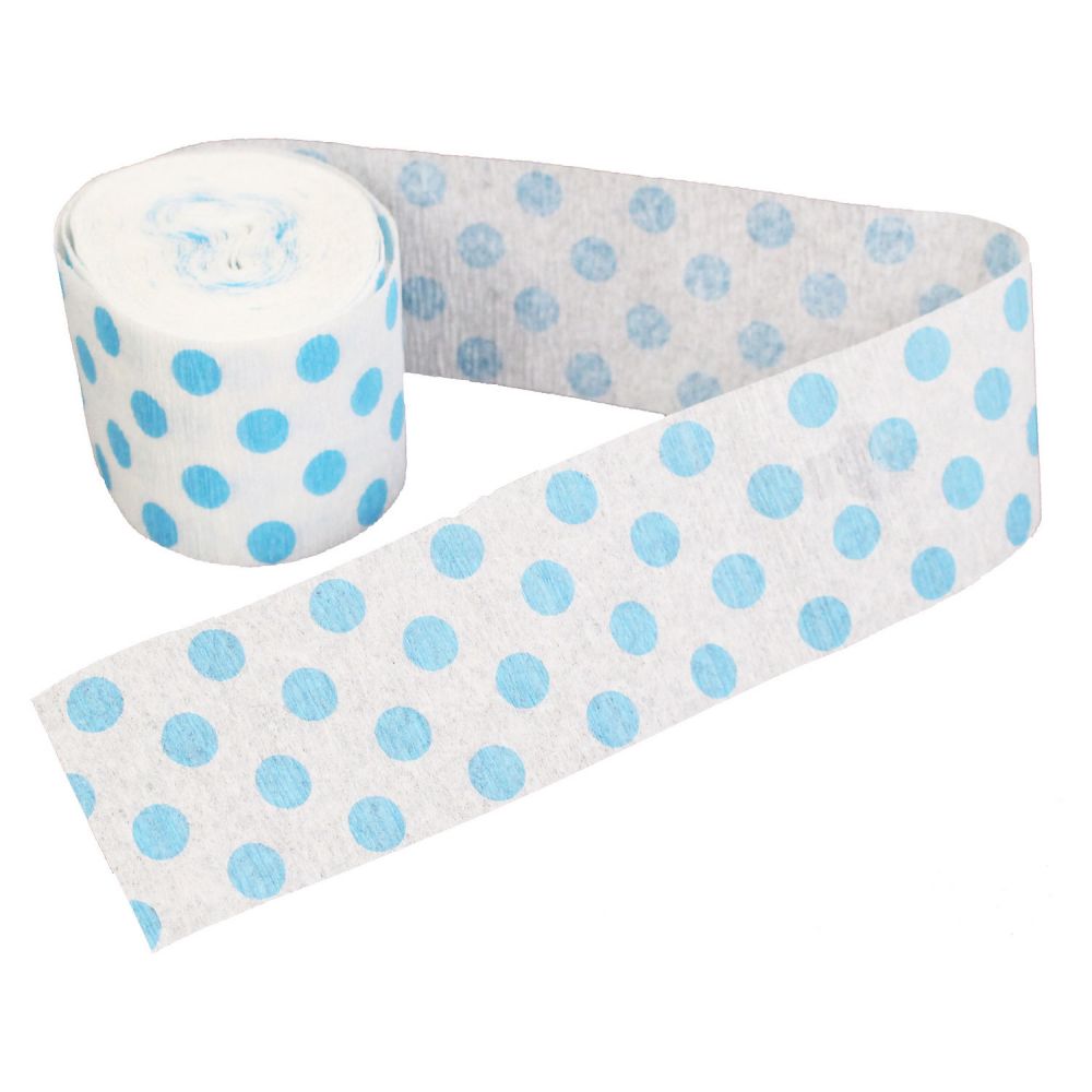 Blue Polka Dot Streamer Roll - 2" X 30 feet | vibrant & lively Party atmosphere