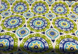 Waverly Modern Essentials Solar Flair Cotton Fabric - Lime Indigo, 54" Width, 13.5" Vertical Repeat, 13.5" Horizontal Repeat (1 Yard)