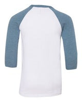BELLA + CANVAS® Youth Three-Quarter Sleeve Baseball Tee - 3200Y