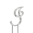 O'Creme Silver Rhinestone 'Letter I' Cake Topper