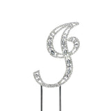 O'Creme Silver Rhinestone 'Letter I' Cake Topper