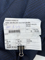 Viscose Blend Knit Checked Blue-Black