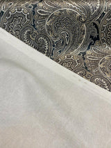 Vintage Blend Sterling Polyester Print Upholstery Fabric - Traditional Paisley, 54" Width (1 Yard)