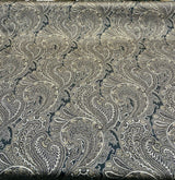 Vintage Blend Sterling Polyester Print Upholstery Fabric - Traditional Paisley, 54" Width (1 Yard)