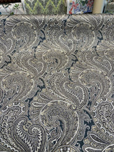Vintage Blend Sterling Polyester Print Upholstery Fabric - Traditional Paisley, 54" Width (1 Yard)