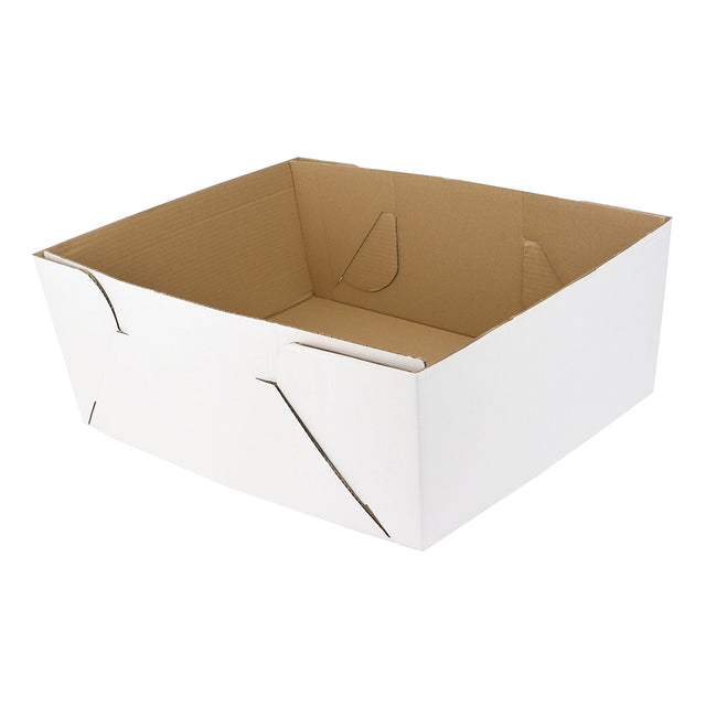O'Creme White Quarter Size, 8" Deep, Cake Box with Window - Pack of 5
