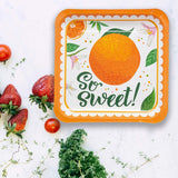 8 Ct. Little Clementine Dinner Plates 9.25" Orange Theme Baby Shower Party Plates