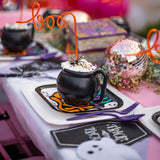 8 Ct. Goofy Ghouls Halloween Paper Dessert Plates 7" Spooky Square Party Tableware