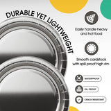 100 Count Reflective Silver Paper Plates Elegant Disposable Party Dinnerware for Weddings and Events 9 Inch