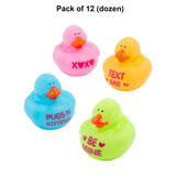 Candy Heart Phrases Rubber Ducks