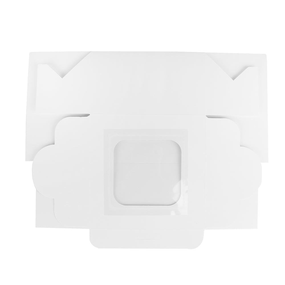 O'Creme White Cardboard Cake Box with Window, 10" x 10" x 4" - Pack of 5