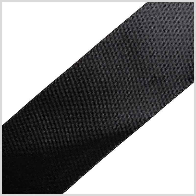 1.5" Black Single Face Satin Ribbon
