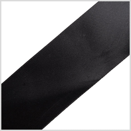 1.5" Black Single Face Satin Ribbon