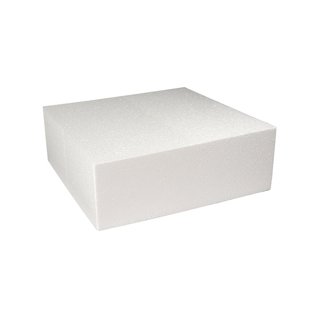 O'Creme Square Polystyrene Cake Dummy, 12" x 12" x 4" High