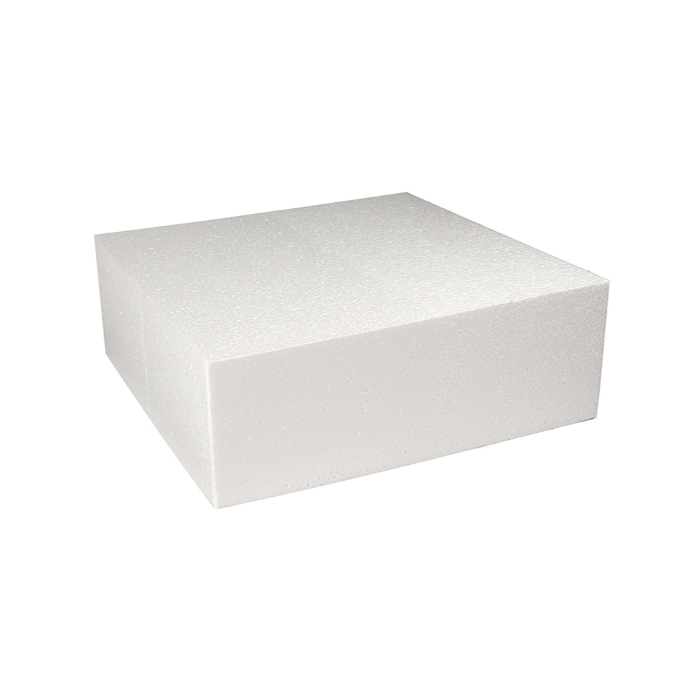 O'Creme Square Polystyrene Cake Dummy, 14" x 14" x 4" High