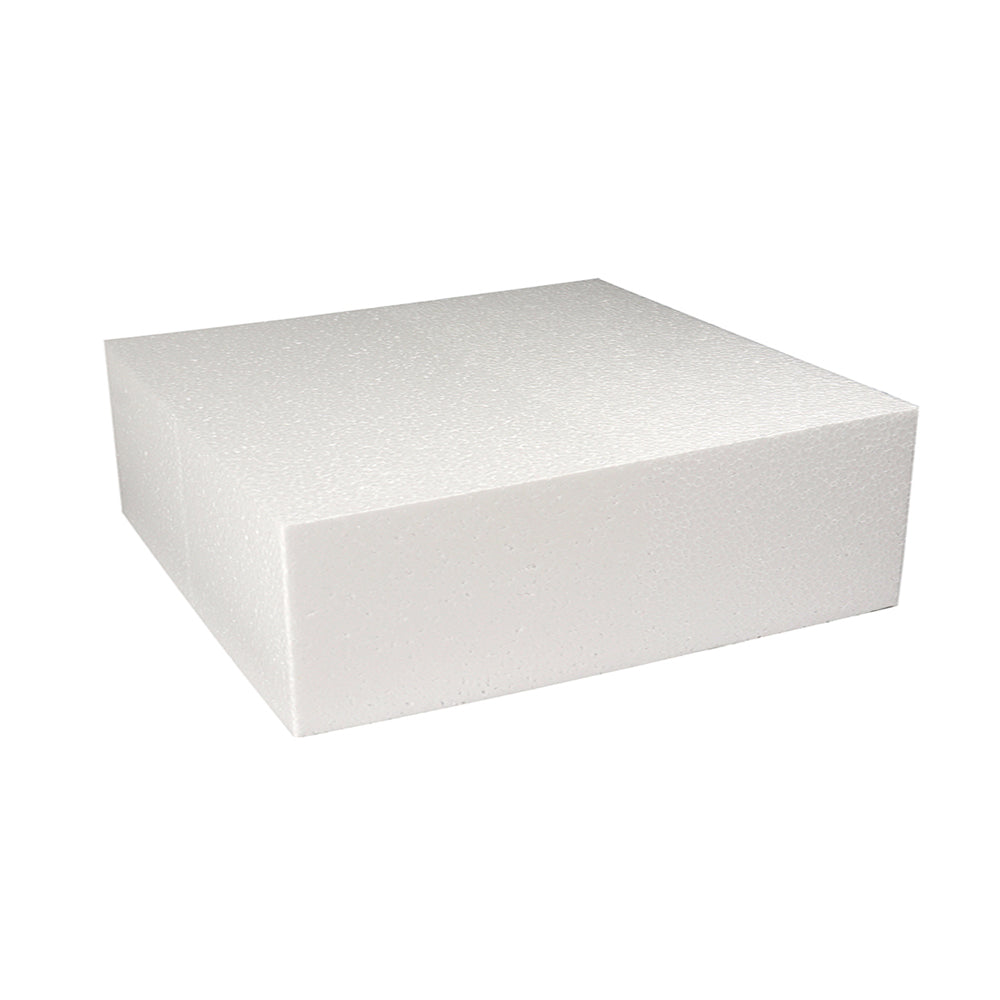 O'Creme Square Polystyrene Cake Dummy, 16" x 16" x 4" High