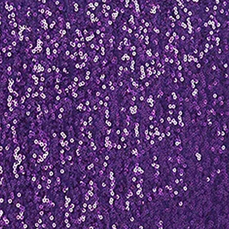 1 Piece Eggplant Purple Sequin Spandex Chair Cap 13.5 inch by 10 inch Wedding Decor