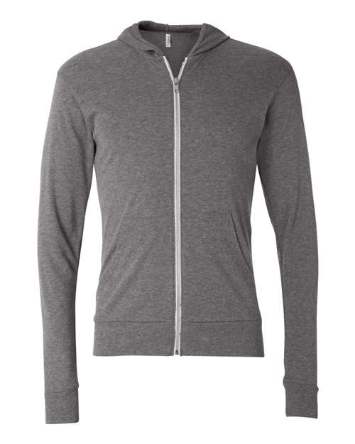 BELLA + CANVAS® Triblend Lightweight Full Zip Hooded