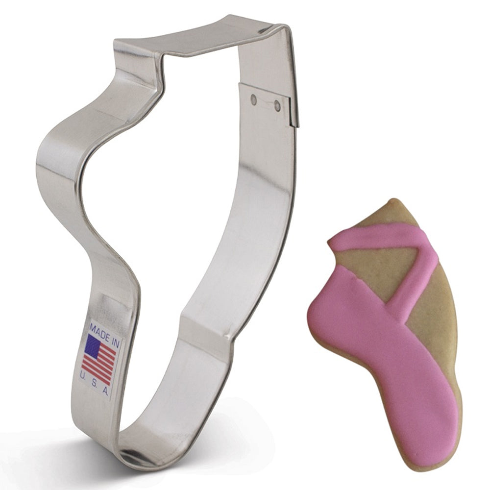 Ann Clark Ballet Slipper Cookie Cutter, 4-1/2"