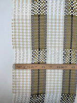 Wool Tweed Blend Checked Beige-Green with Lurex