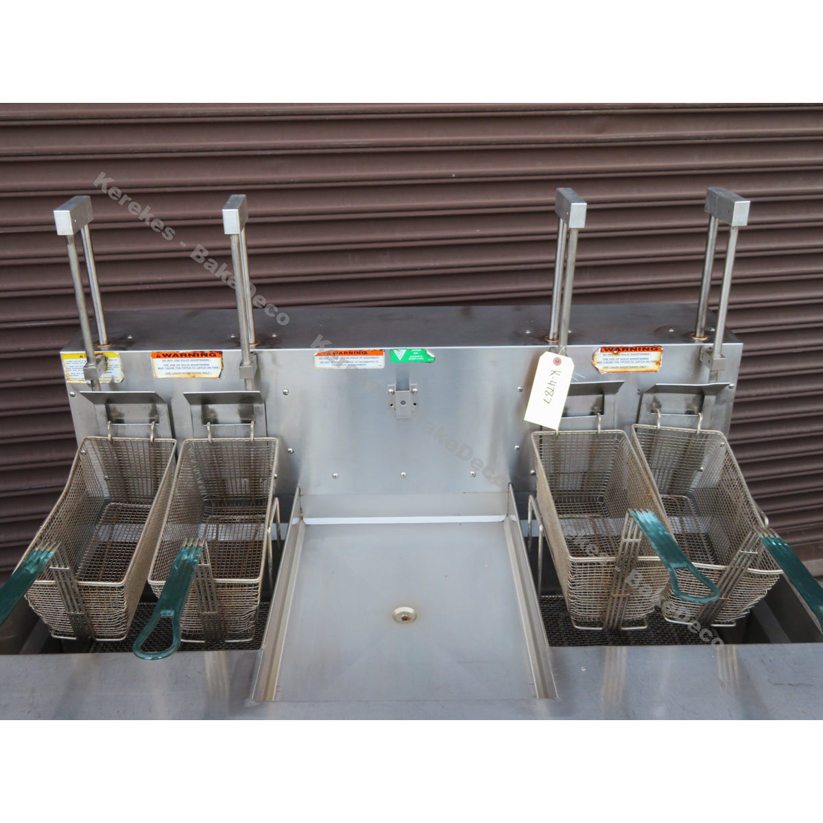 Giles Electric Banked Fryer EOF-14/FFLT/14, W/Autolift System, Used Excellent Condition