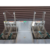 Giles Electric Banked Fryer EOF-14/FFLT/14, W/Autolift System, Used Excellent Condition