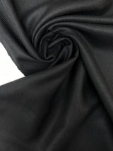 Black Bonded Wool Tweed