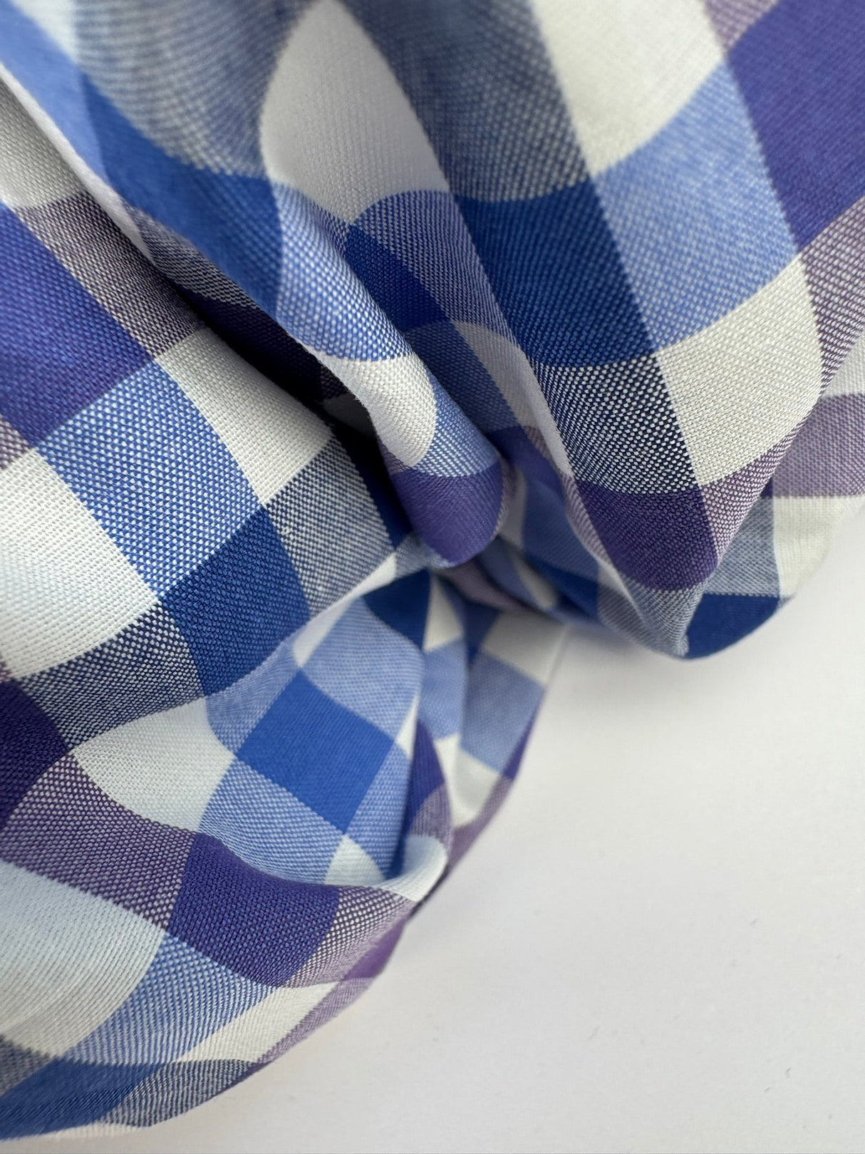 Cotton Poplin Blue Checked