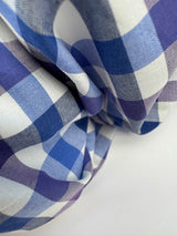 Cotton Poplin Blue Checked