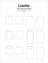 Sewing Pattern Lisette Pull-On Pencil Skirt by Jalie