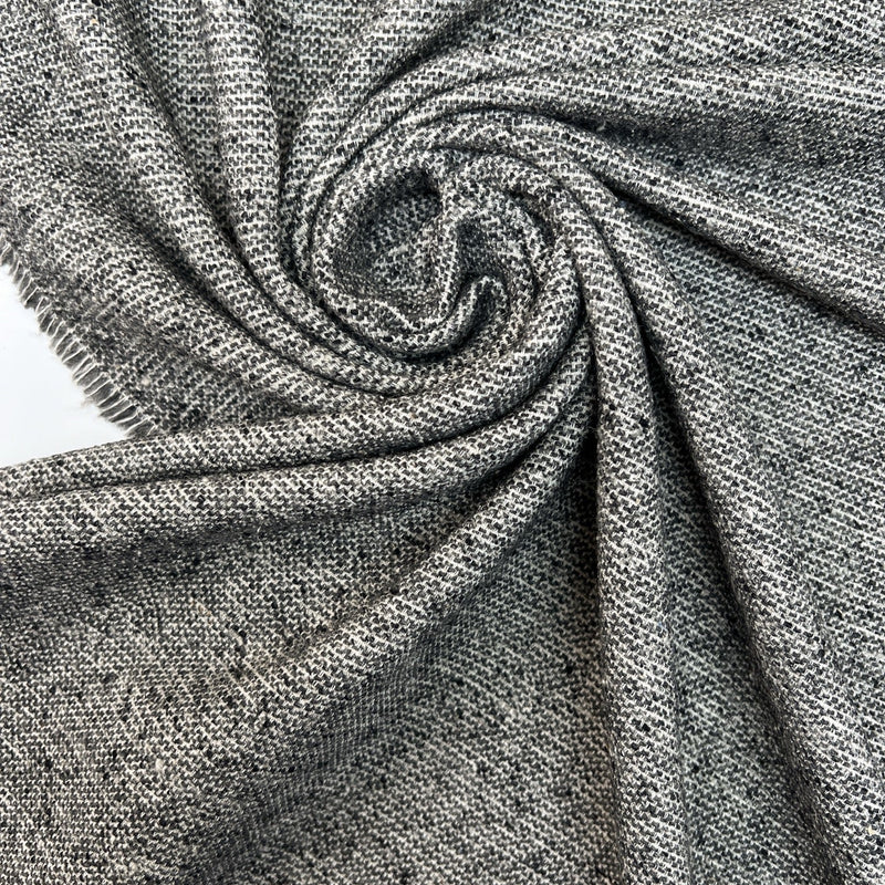 Cotton Blend Flammé Fabric Shades White