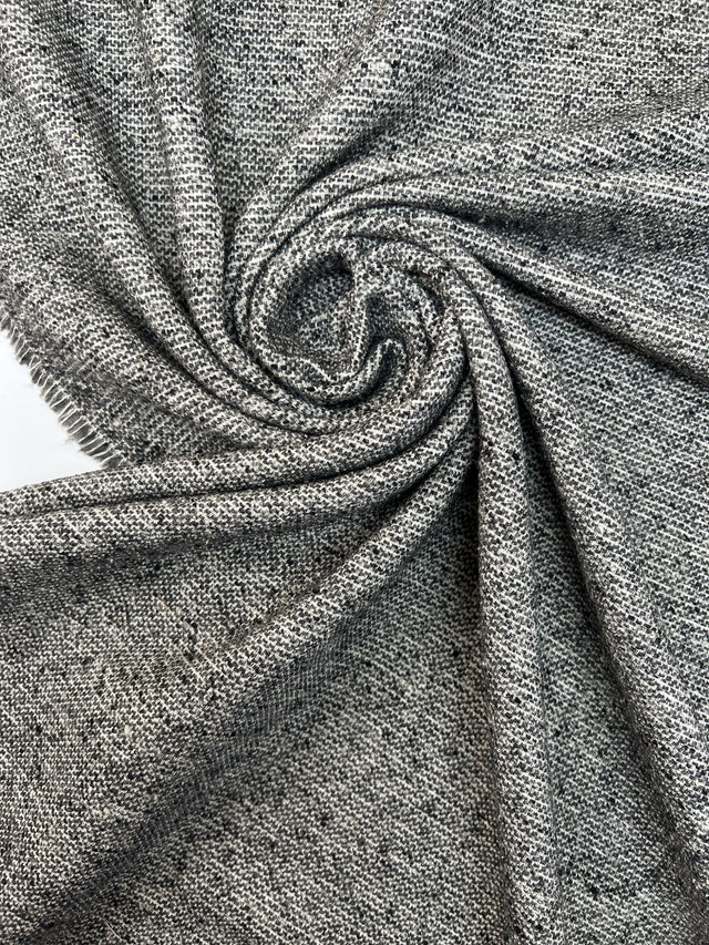 Cotton Blend Flammé Fabric Shades White