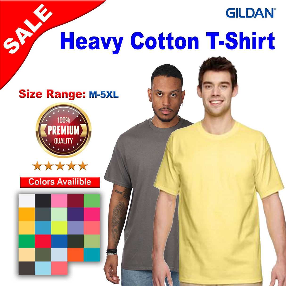 Gildan® Heavy Cotton Short Sleeve Crewneck T-Shirt
