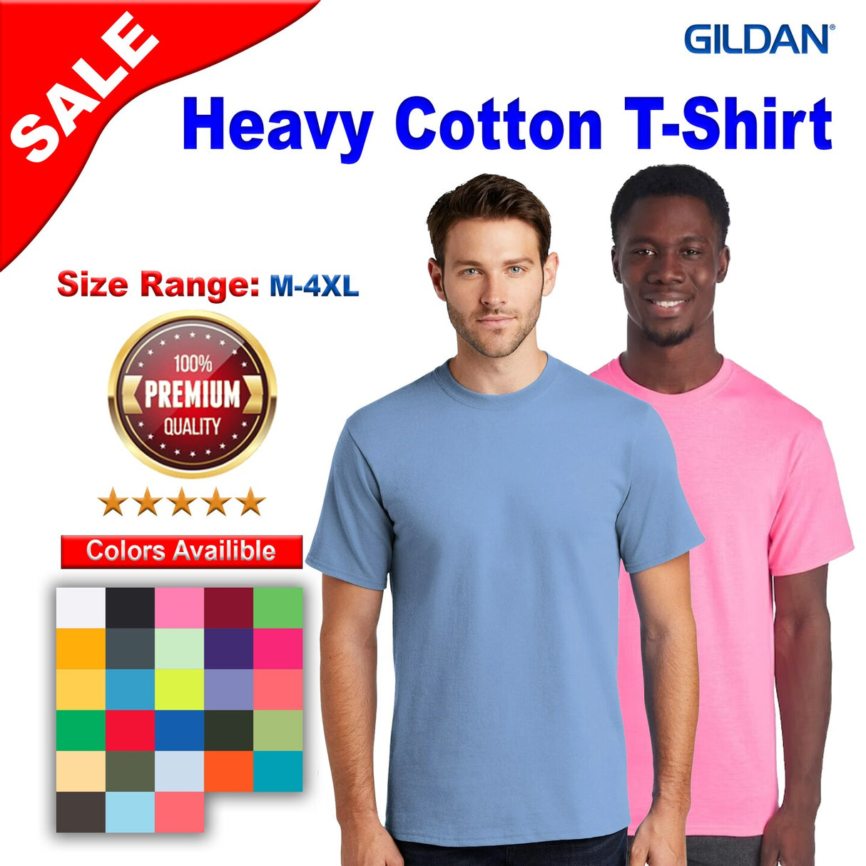 Gildan® Heavy Cotton Crewneck Short Sleeve T-Shirt