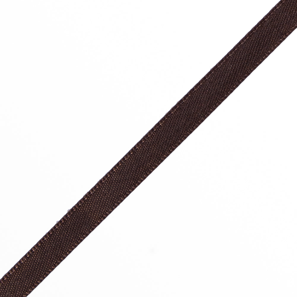 1/4" Brown Double Face Satin Ribbon