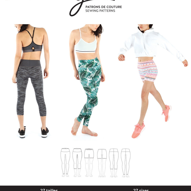 Sewing Pattern Clara High-Waisted Leggings by Jalie