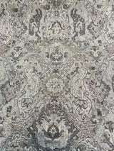Beech Knoll Linen Rayon Fabric - Silver, Pale Blue Grey/Charcoal Grey/Pecan/Stone Grey, 54" Width (1 Yard)