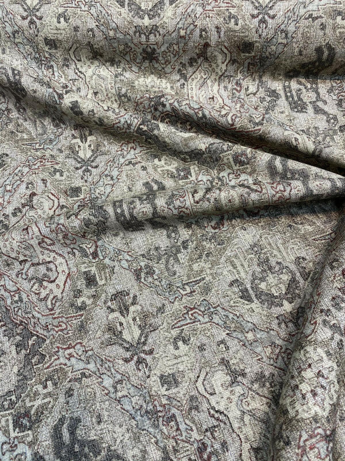 Beech Knoll Linen Rayon Fabric - Silver, Pale Blue Grey/Charcoal Grey/Pecan/Stone Grey, 54" Width (1 Yard)