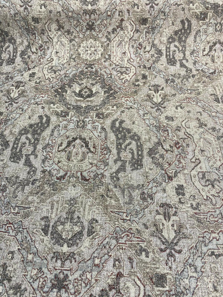 Beech Knoll Linen Rayon Fabric - Silver, Pale Blue Grey/Charcoal Grey/Pecan/Stone Grey, 54" Width (1 Yard)