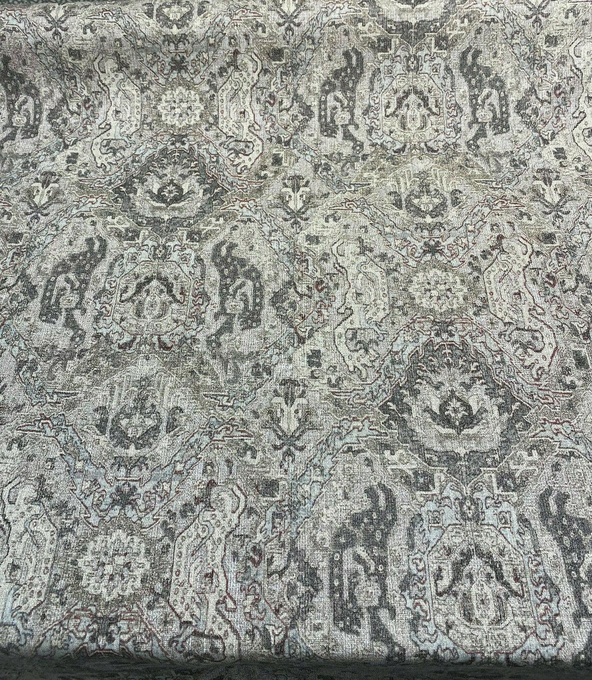 Beech Knoll Linen Rayon Fabric - Silver, Pale Blue Grey/Charcoal Grey/Pecan/Stone Grey, 54" Width (1 Yard)