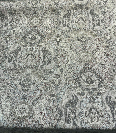 Beech Knoll Linen Rayon Fabric - Silver, Pale Blue Grey/Charcoal Grey/Pecan/Stone Grey, 54" Width (1 Yard)