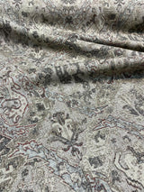 Beech Knoll Linen Rayon Fabric - Silver, Pale Blue Grey/Charcoal Grey/Pecan/Stone Grey, 54" Width (1 Yard)